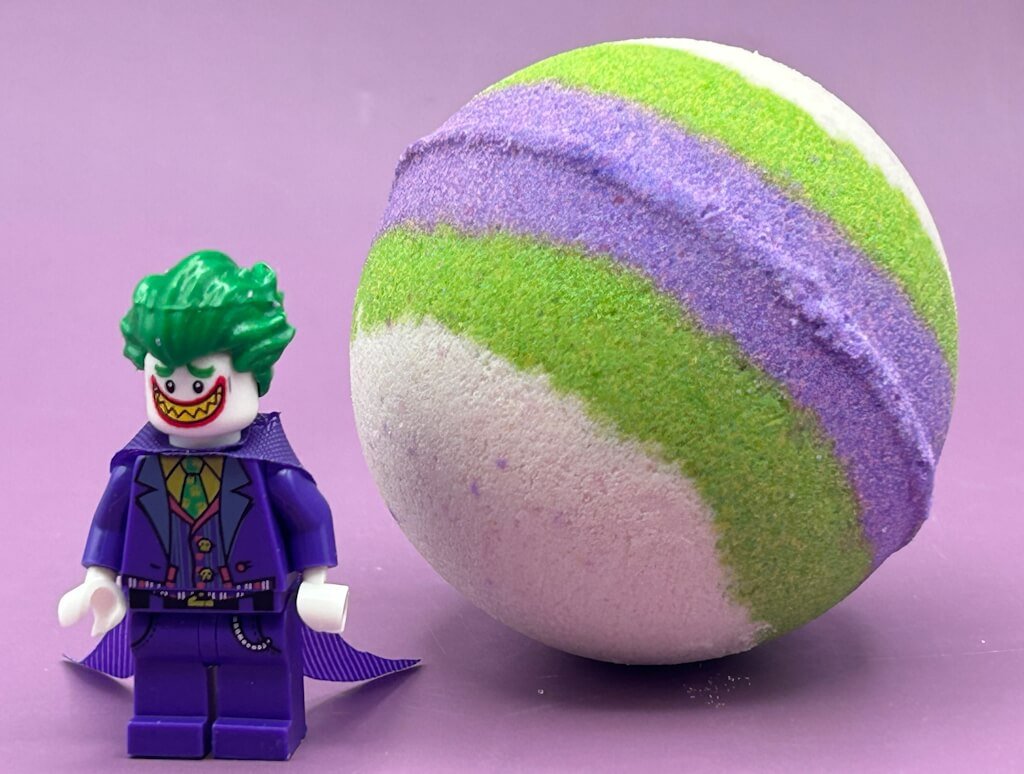 LIMITED EDITION: Joker Superhero Bath Bomb with Toy Figure Inside - Berwyn Betty's Bath & Body Shop