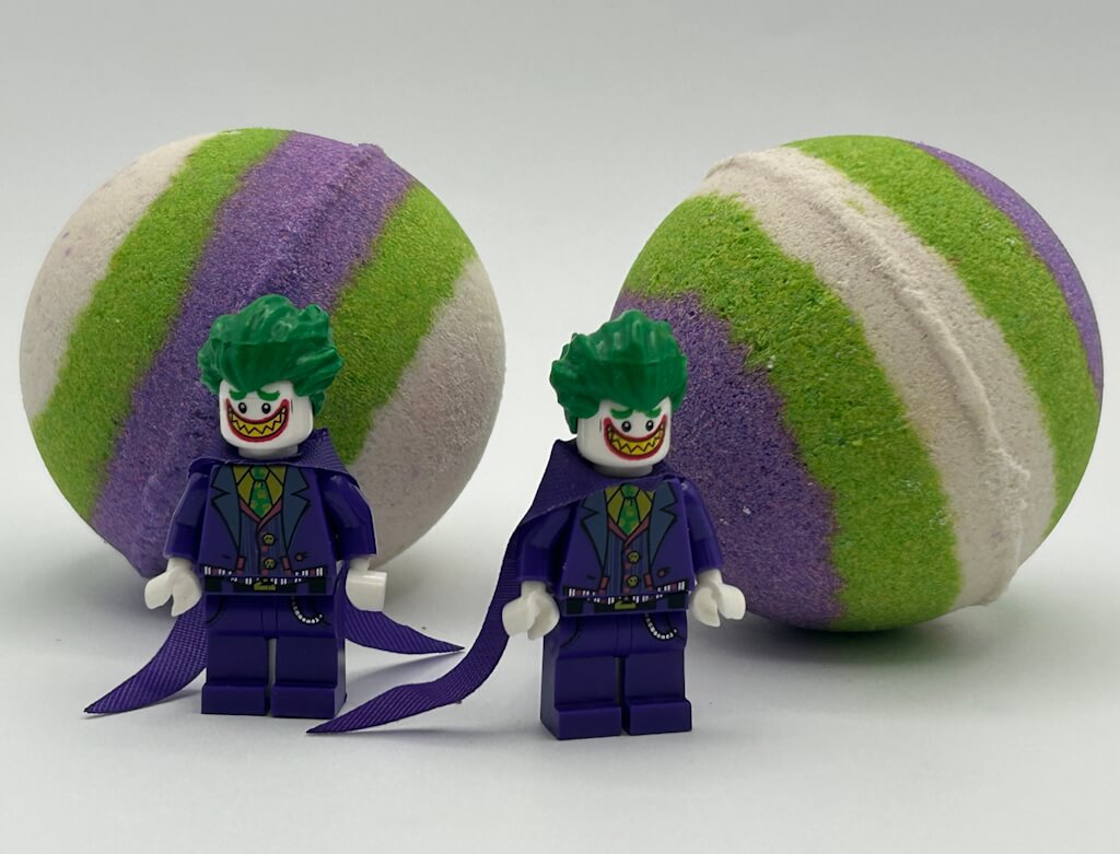 LIMITED EDITION: Joker Superhero Bath Bomb with Toy Figure Inside - Berwyn Betty's Bath & Body Shop