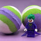 LIMITED EDITION: Joker Superhero Bath Bomb with Toy Figure Inside - Berwyn Betty's Bath & Body Shop