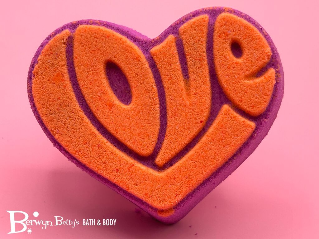 LIMITED EDITION VALENTINE LOVE Kids Bath Bomb with Heart Flinger Toy Inside - Berwyn Betty's Bath & Body Shop