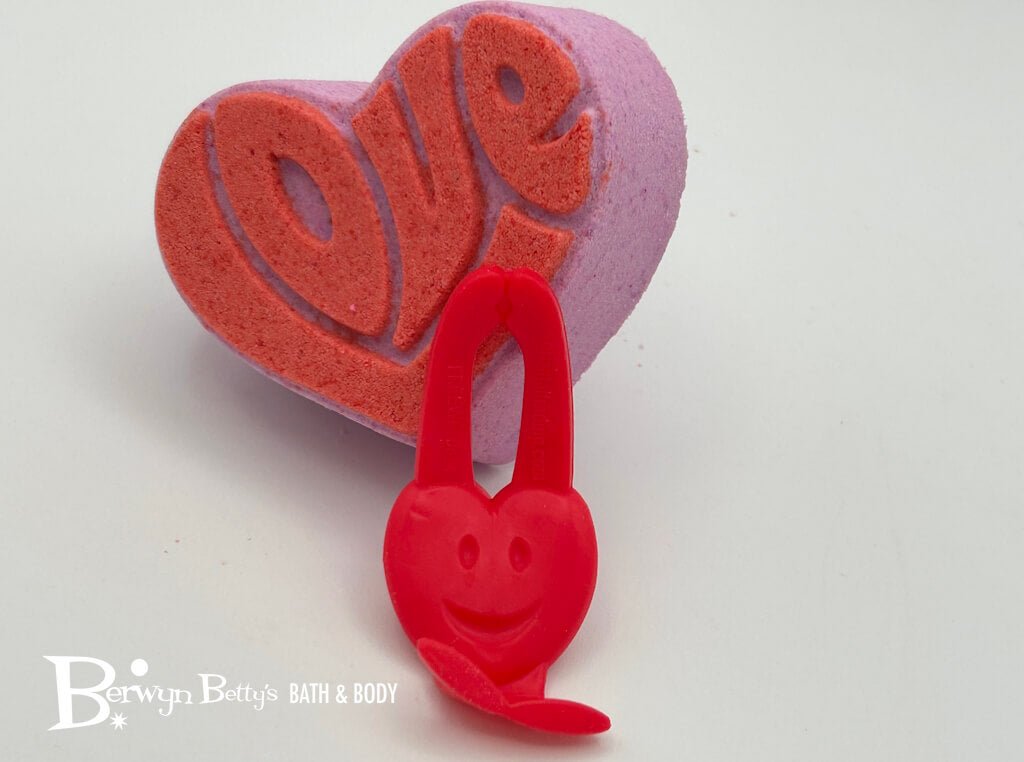 LIMITED EDITION VALENTINE LOVE Kids Bath Bomb with Heart Flinger Toy Inside - Berwyn Betty's Bath & Body Shop