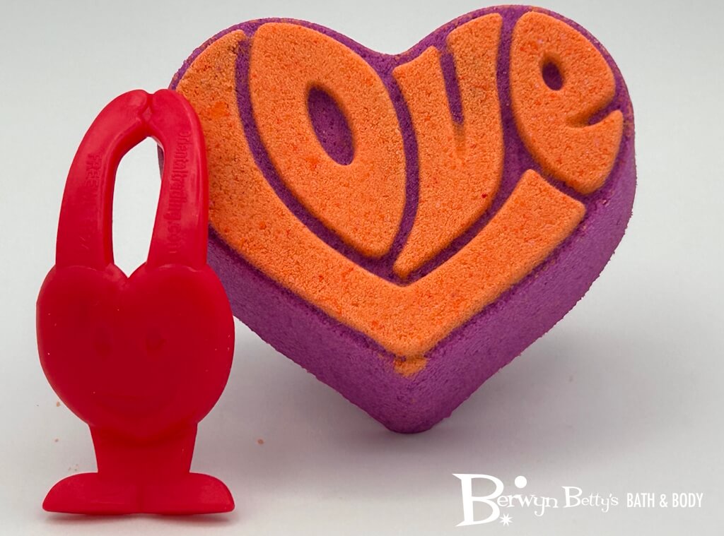 LIMITED EDITION VALENTINE LOVE Kids Bath Bomb with Heart Flinger Toy Inside - Berwyn Betty's Bath & Body Shop