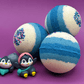 LIMITED EDITION WINTER PENGUIN Kids Bath Bomb with Toy Penguin Inside - Berwyn Betty's Bath & Body Shop