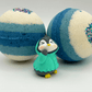 LIMITED EDITION WINTER PENGUIN Kids Bath Bomb with Toy Penguin Inside - Berwyn Betty's Bath & Body Shop