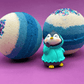LIMITED EDITION WINTER PENGUIN Kids Bath Bomb with Toy Penguin Inside - Berwyn Betty's Bath & Body Shop