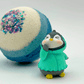 LIMITED EDITION WINTER PENGUIN Kids Bath Bomb with Toy Penguin Inside - Berwyn Betty's Bath & Body Shop