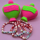 LOVE POTION Kids Bath Bomb with Valentine’s Day Beaded Bracelet Inside - Berwyn Betty's Bath & Body Shop