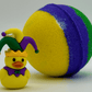 MARDI GRAS Kids Bath Bomb with Mardi Gras Duck Inside - Berwyn Betty's Bath & Body Shop
