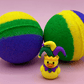 MARDI GRAS Kids Bath Bomb with Mardi Gras Duck Inside - Berwyn Betty's Bath & Body Shop