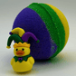 MARDI GRAS Kids Bath Bomb with Mardi Gras Duck Inside - Berwyn Betty's Bath & Body Shop