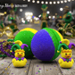 MARDI GRAS Kids Bath Bomb with Mardi Gras Duck Inside - Berwyn Betty's Bath & Body Shop