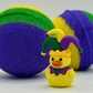 MARDI GRAS Kids Bath Bomb with Mardi Gras Duck Inside - Berwyn Betty's Bath & Body Shop
