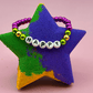 MARDI GRAS STAR Kids Bath Bomb with Mardi Gras Bracelet Inside - Berwyn Betty's Bath & Body Shop