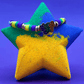 MARDI GRAS STAR Kids Bath Bomb with Mardi Gras Bracelet Inside - Berwyn Betty's Bath & Body Shop