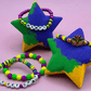MARDI GRAS STAR Kids Bath Bomb with Mardi Gras Bracelet Inside - Berwyn Betty's Bath & Body Shop