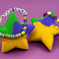 MARDI GRAS STAR Kids Bath Bomb with Mardi Gras Bracelet Inside - Berwyn Betty's Bath & Body Shop