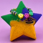 MARDI GRAS STAR Kids Bath Bomb with Mardi Gras Bracelet Inside - Berwyn Betty's Bath & Body Shop