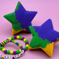 MARDI GRAS STAR Kids Bath Bomb with Mardi Gras Bracelet Inside - Berwyn Betty's Bath & Body Shop