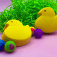Marshmallow Chick Kids Bath Bomb with Easter Rubber Ball Inside - Berwyn Betty's Bath & Body Shop