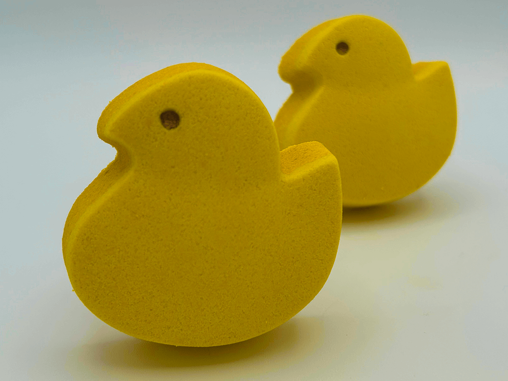 Marshmallow Chick Kids Bath Bomb with Easter Rubber Ball Inside - Berwyn Betty's Bath & Body Shop