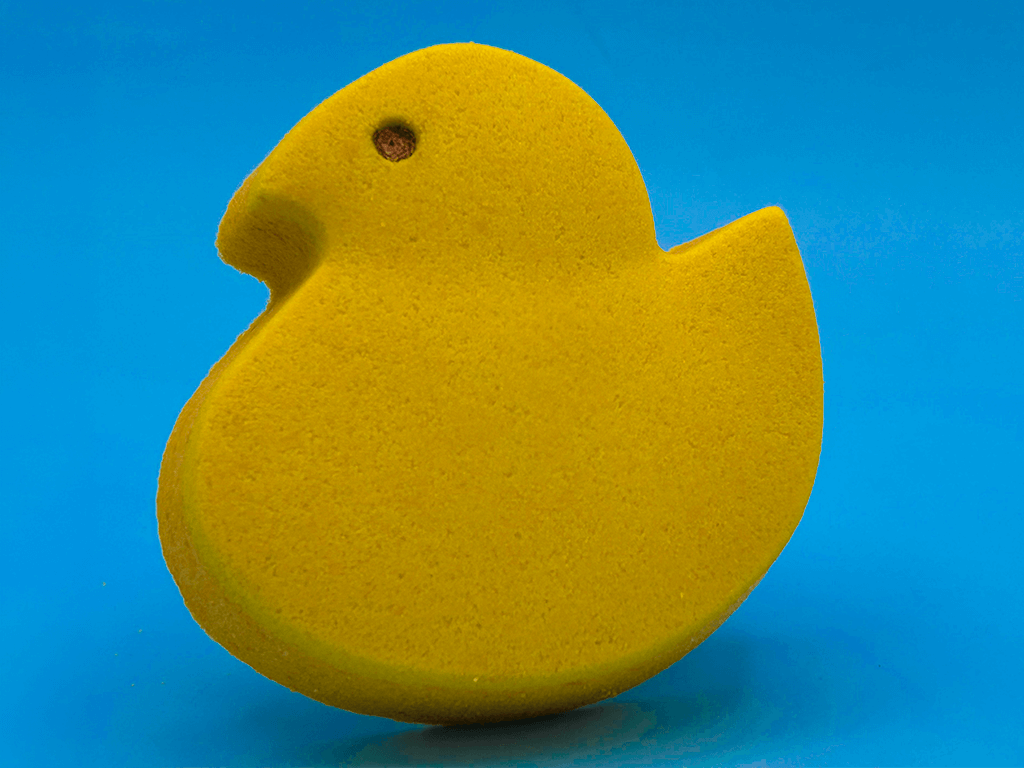 Marshmallow Chick Kids Bath Bomb with Easter Rubber Ball Inside - Berwyn Betty's Bath & Body Shop