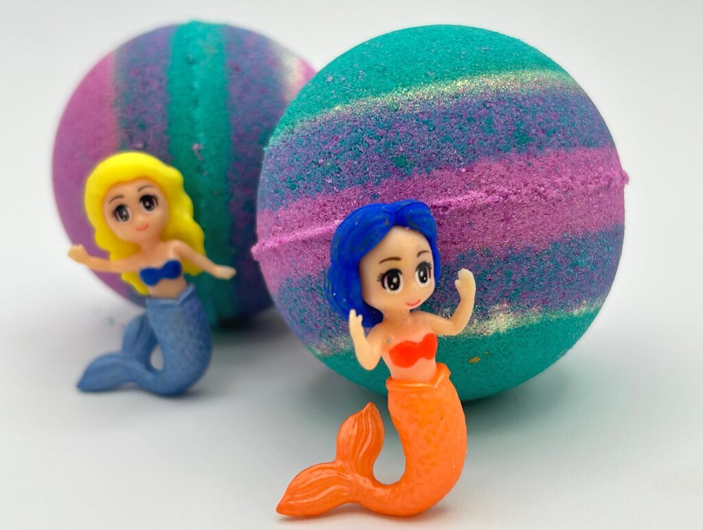 Mermaid Kids Bath Bomb with Mermaid Toy Inside - Berwyn Betty's Bath & Body Shop