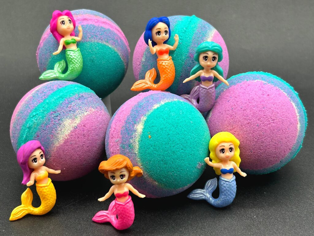 Mermaid Kids Bath Bomb with Mermaid Toy Inside - Berwyn Betty's Bath & Body Shop