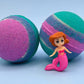 Mermaid Kids Bath Bomb with Mermaid Toy Inside - Berwyn Betty's Bath & Body Shop