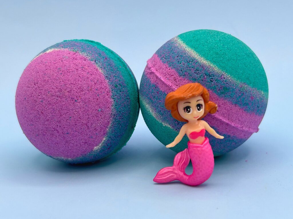 Mermaid Kids Bath Bomb with Mermaid Toy Inside - Berwyn Betty's Bath & Body Shop