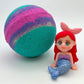 Mermaid Kids Bath Bomb with Mermaid Toy Inside - Berwyn Betty's Bath & Body Shop