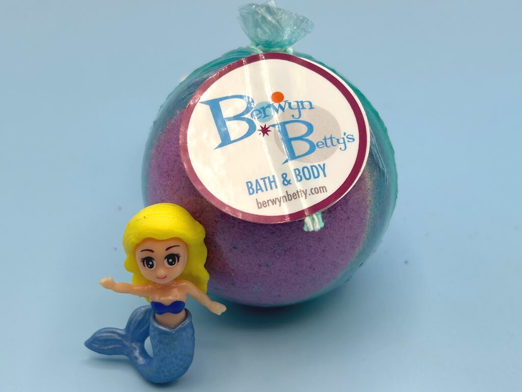 Mermaid Kids Bath Bomb with Mermaid Toy Inside - Berwyn Betty's Bath & Body Shop