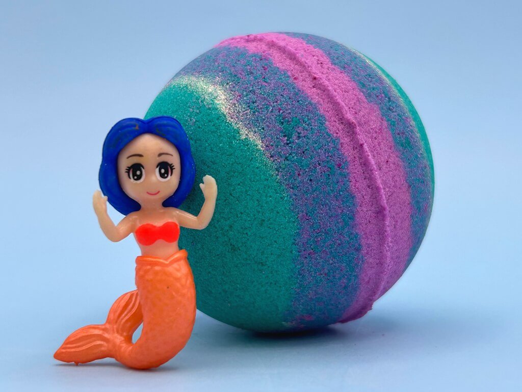 Mermaid Kids Bath Bomb with Mermaid Toy Inside - Berwyn Betty's Bath & Body Shop