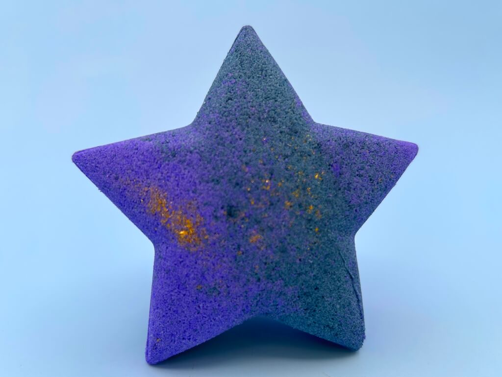 Night Star Kids Bath Bomb with Outer Space Rubber Ball Inside - Berwyn Betty's Bath & Body Shop