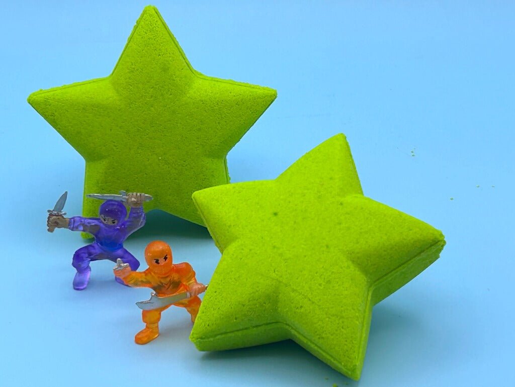 Ninja Star Kids Bath Bomb with Toy Inside - Berwyn Betty's Bath & Body Shop