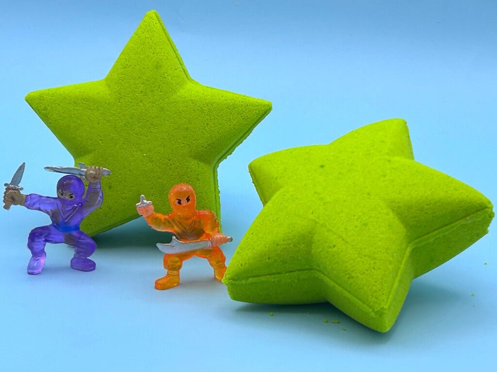 Ninja Star Kids Bath Bomb with Toy Inside - Berwyn Betty's Bath & Body Shop
