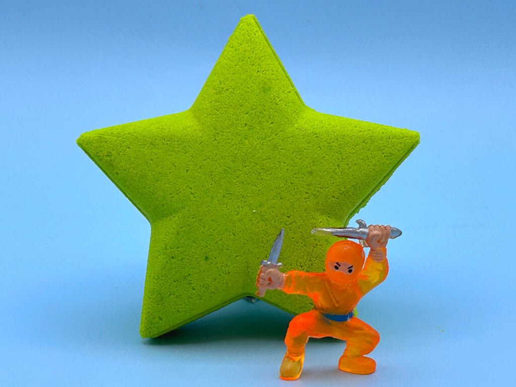 Ninja Star Kids Bath Bomb with Toy Inside - Berwyn Betty's Bath & Body Shop