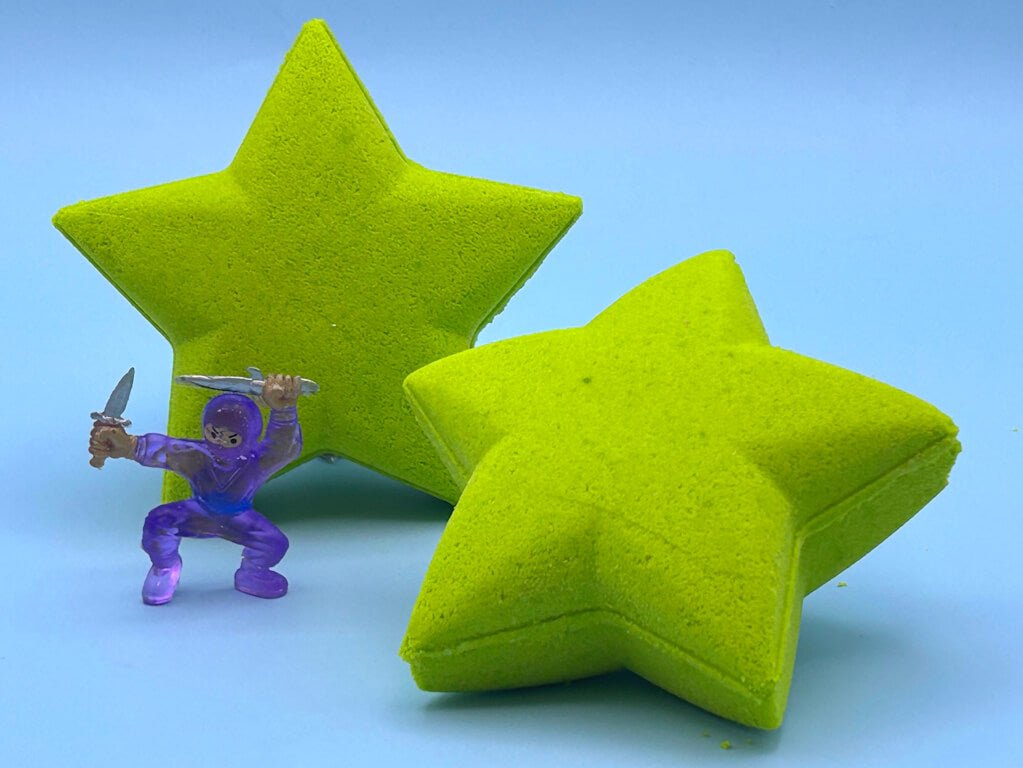 Ninja Star Kids Bath Bomb with Toy Inside - Berwyn Betty's Bath & Body Shop