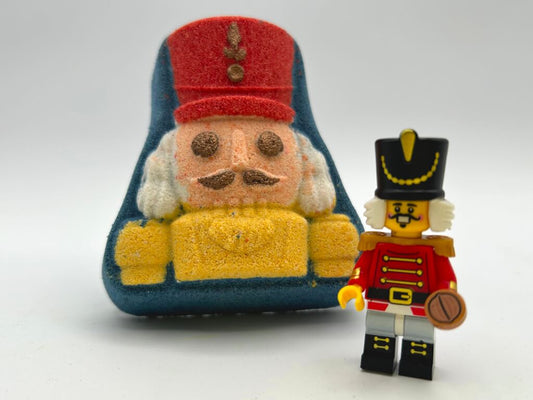 Nutcracker Kids Bath Bomb with Nutcracker Minifigure Inside - Berwyn Betty's Bath & Body Shop