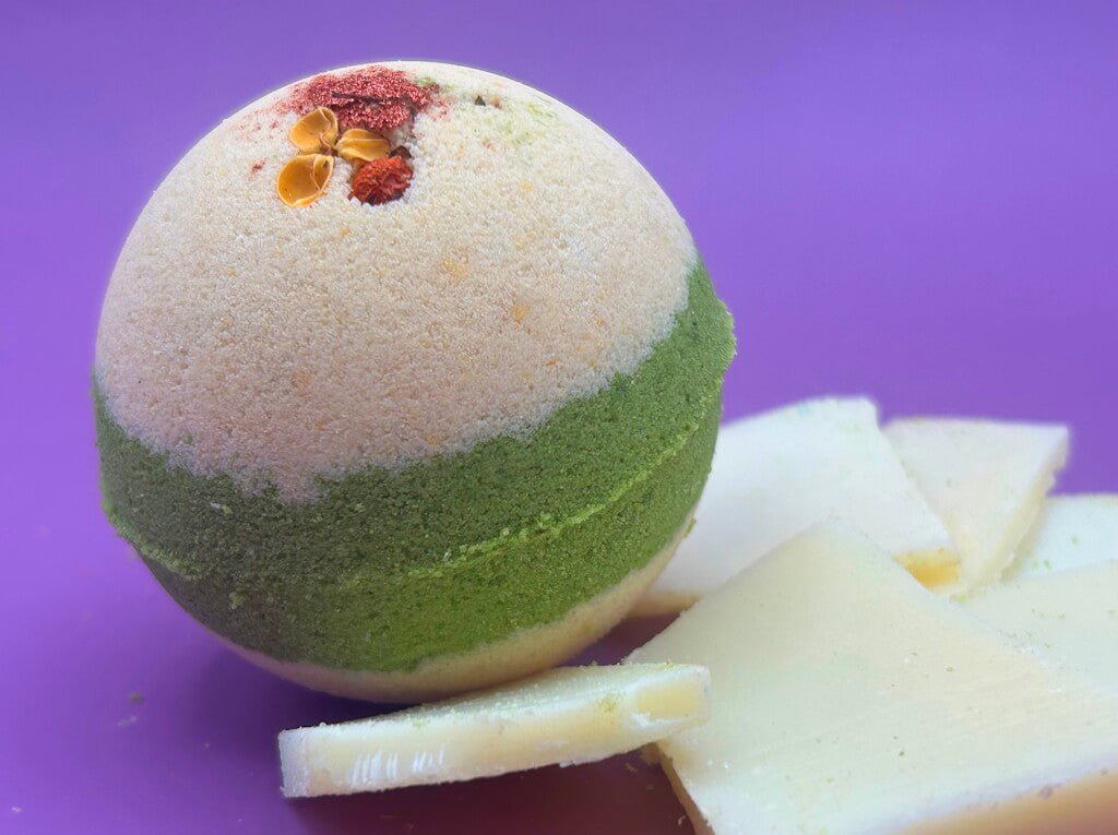 Patchouli & Sandalwood Scented Bath Bombs with Handmade Soap Inside - 2 ct - Berwyn Betty's Bath & Body Shop