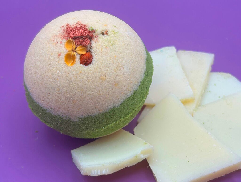 Patchouli & Sandalwood Scented Bath Bombs with Handmade Soap Inside - 2 ct - Berwyn Betty's Bath & Body Shop