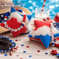 Patriotic America Star Bath Bomb with Toy Bracelet Inside - Berwyn Betty's Bath & Body Shop