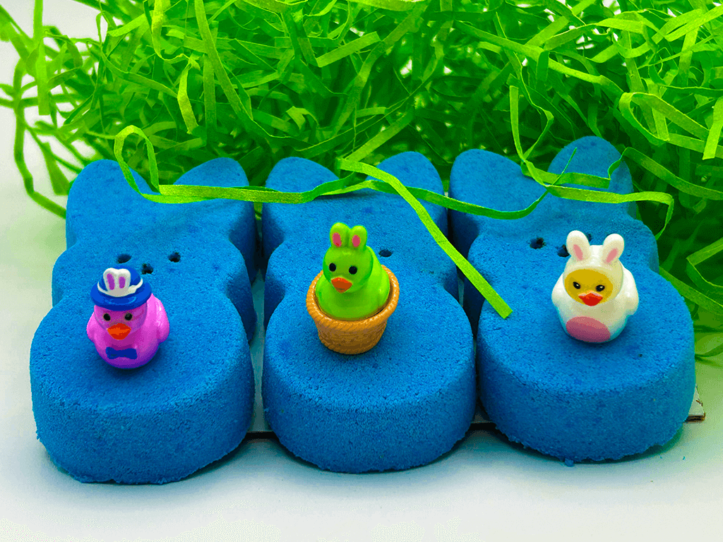 Peeps Blue Kids Bath Bombs Gift Pack with Surprise Toys Inside - 3 ct - Berwyn Betty's Bath & Body Shop