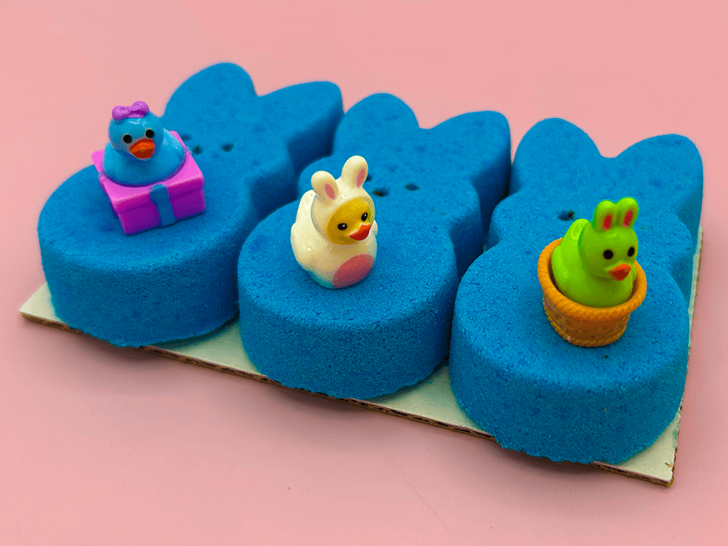 Peeps Blue Kids Bath Bombs Gift Pack with Surprise Toys Inside - 3 ct - Berwyn Betty's Bath & Body Shop