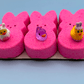 Peeps Pink Kids Bath Bomb Gift Pack with Surprise Toys Inside - 3 ct - Berwyn Betty's Bath & Body Shop