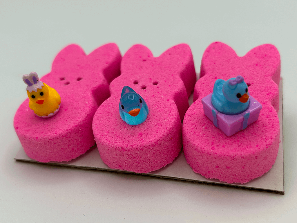 Peeps Pink Kids Bath Bomb Gift Pack with Surprise Toys Inside - 3 ct - Berwyn Betty's Bath & Body Shop