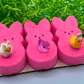 Peeps Pink Kids Bath Bomb Gift Pack with Surprise Toys Inside - 3 ct - Berwyn Betty's Bath & Body Shop