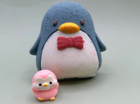 Penguin Kids Bath Bomb with Penguin Toy Inside - Berwyn Betty's Bath & Body Shop