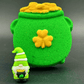 Pot O’Gold Kids Bath Bomb with St Patrick's Gnome Toy Inside - Berwyn Betty's Bath & Body Shop