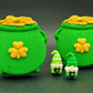 Pot O’Gold Kids Bath Bomb with St Patrick's Gnome Toy Inside - Berwyn Betty's Bath & Body Shop