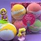 PRINCESS Kids Bath Bomb Gift Box with Toys Inside - 4 ct - Berwyn Betty's Bath & Body Shop